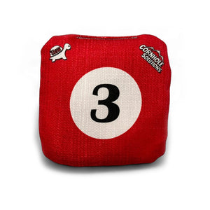 Pool Balls - Pro Style REC Cornhole Bags – Regulation 6"x6" – Full Set of 8