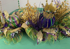 Mardi Gras Garland | Purple, Green & Gold Mantel Decor by Bouge Creations, view 3