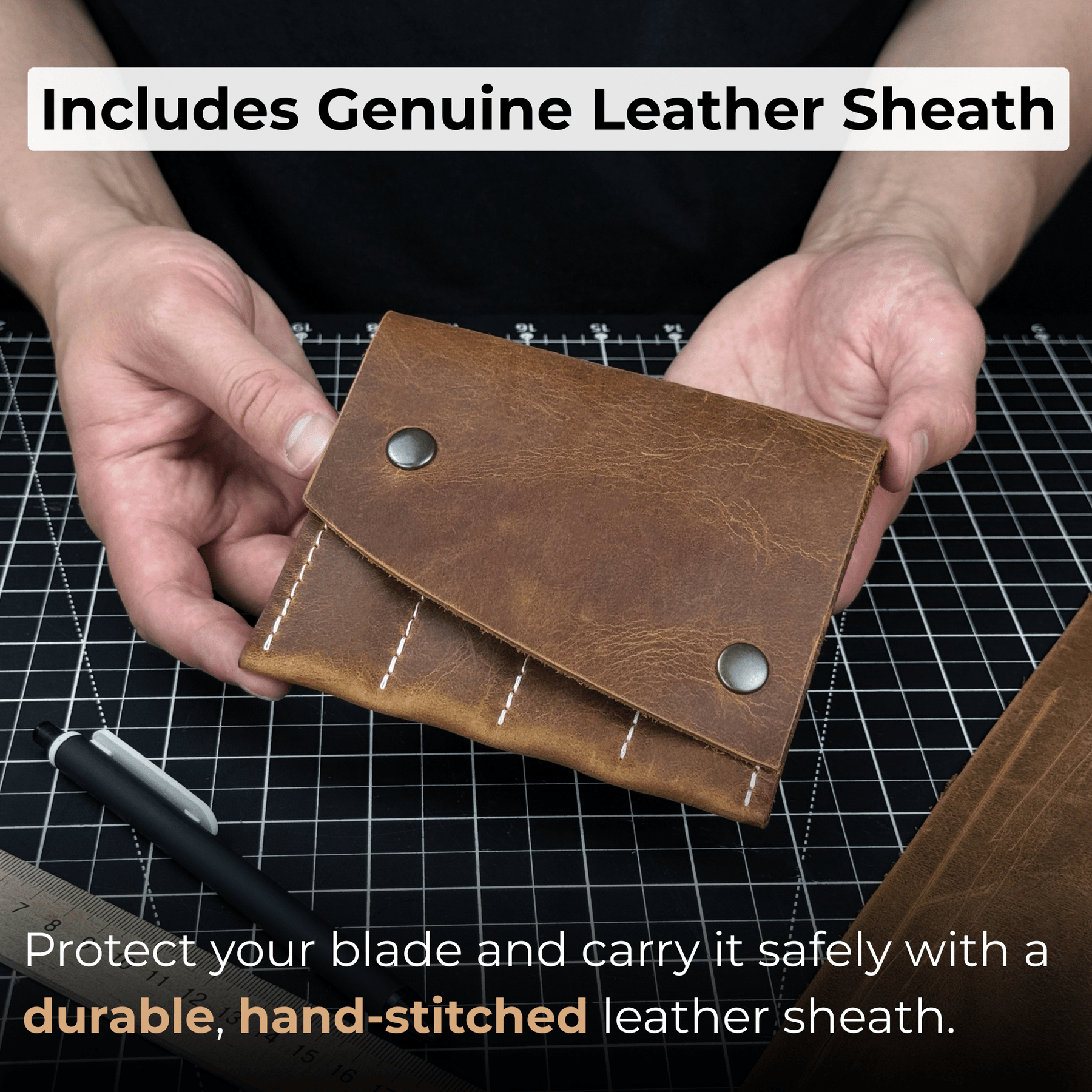 4-Piece Diamond Style Leather Pricking Iron Set, 1, 2, 4, 6 Prongs detail view by Sharky Forged Steel Tools