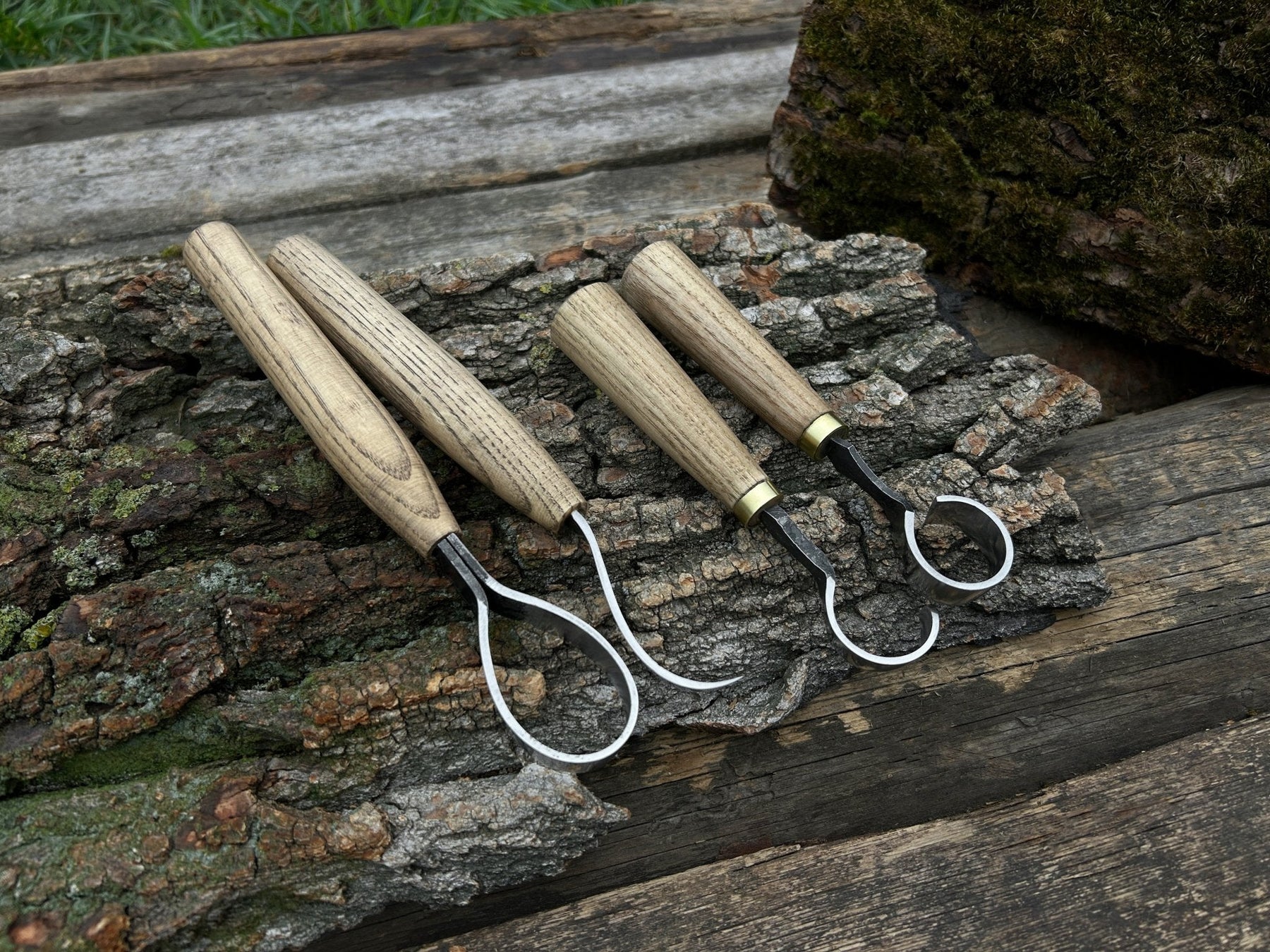 4-Piece Wood Carving Knife Set detail view by Sharky Forged Steel Tools