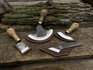 4-Piece Leatherworking Tool Set detail view by Sharky Forged Steel Tools