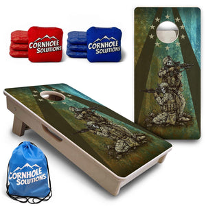 Got Your Six - Mini Cornhole Board Set (12" x 24") with 8 Mini Bags by Cornhole Solutions, custom cornhole board main product photo