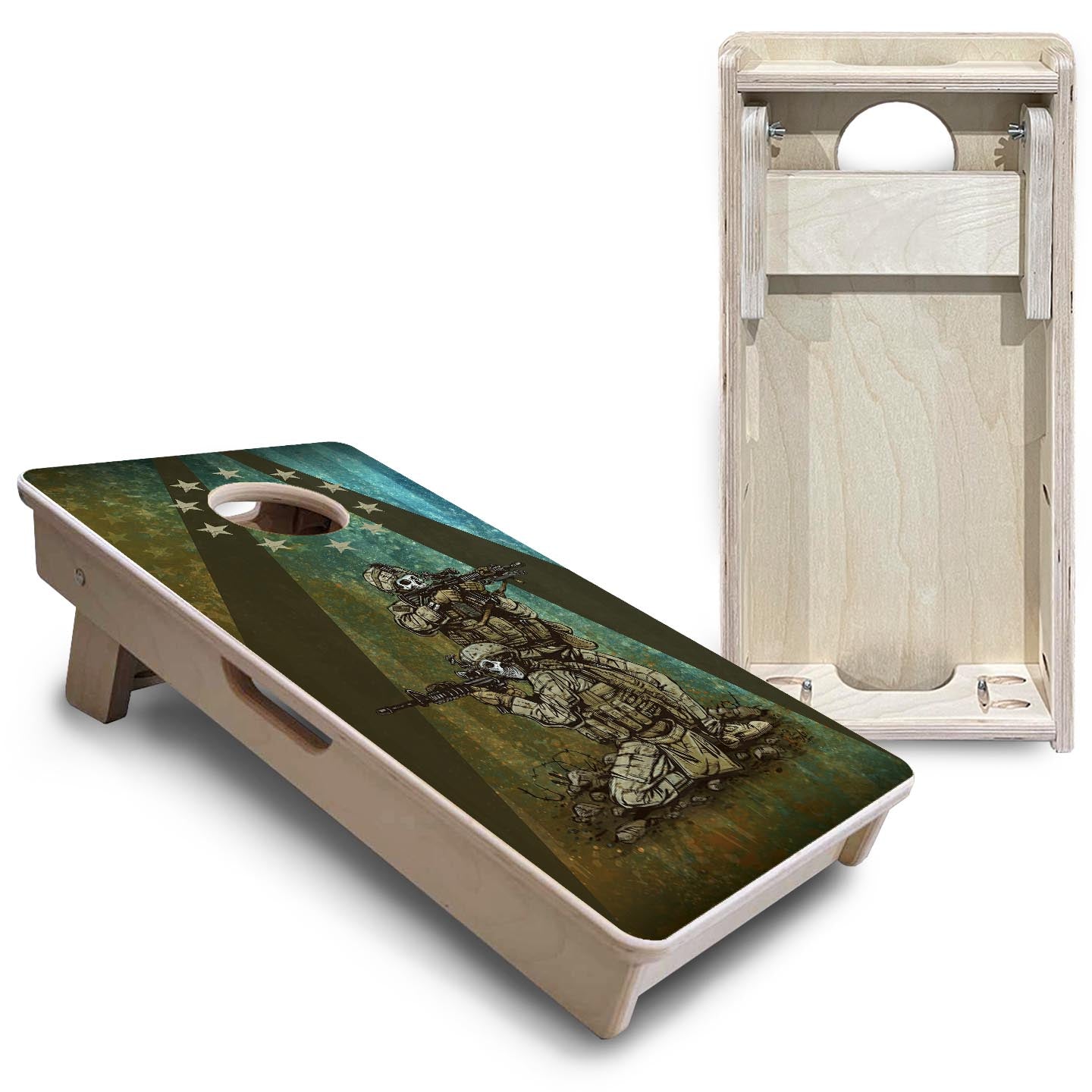 Got Your Six - Mini Cornhole Board Set (12" x 24") with 8 Mini Bags by Cornhole Solutions, custom cornhole board detail photo 5