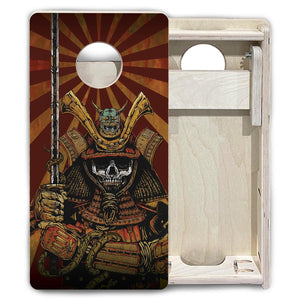 Samurai - Mini Cornhole Board Set (12" x 24") with 8 Mini Bags by Cornhole Solutions, custom cornhole board detail photo 6