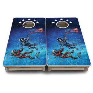 Space Race – Mini Cornhole Board Set (12" x 24") with 8 Mini Bags by Cornhole Solutions, custom cornhole board detail photo 3