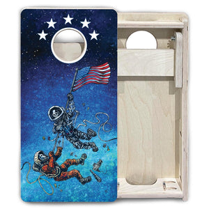 Space Race – Mini Cornhole Board Set (12" x 24") with 8 Mini Bags by Cornhole Solutions, custom cornhole board detail photo 6