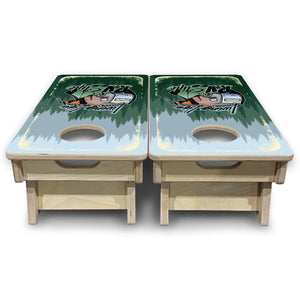 Living Life RV Style - Mini Cornhole Board Set (12" x 24") with 8 Mini Bags by Cornhole Solutions, custom cornhole board detail photo 4