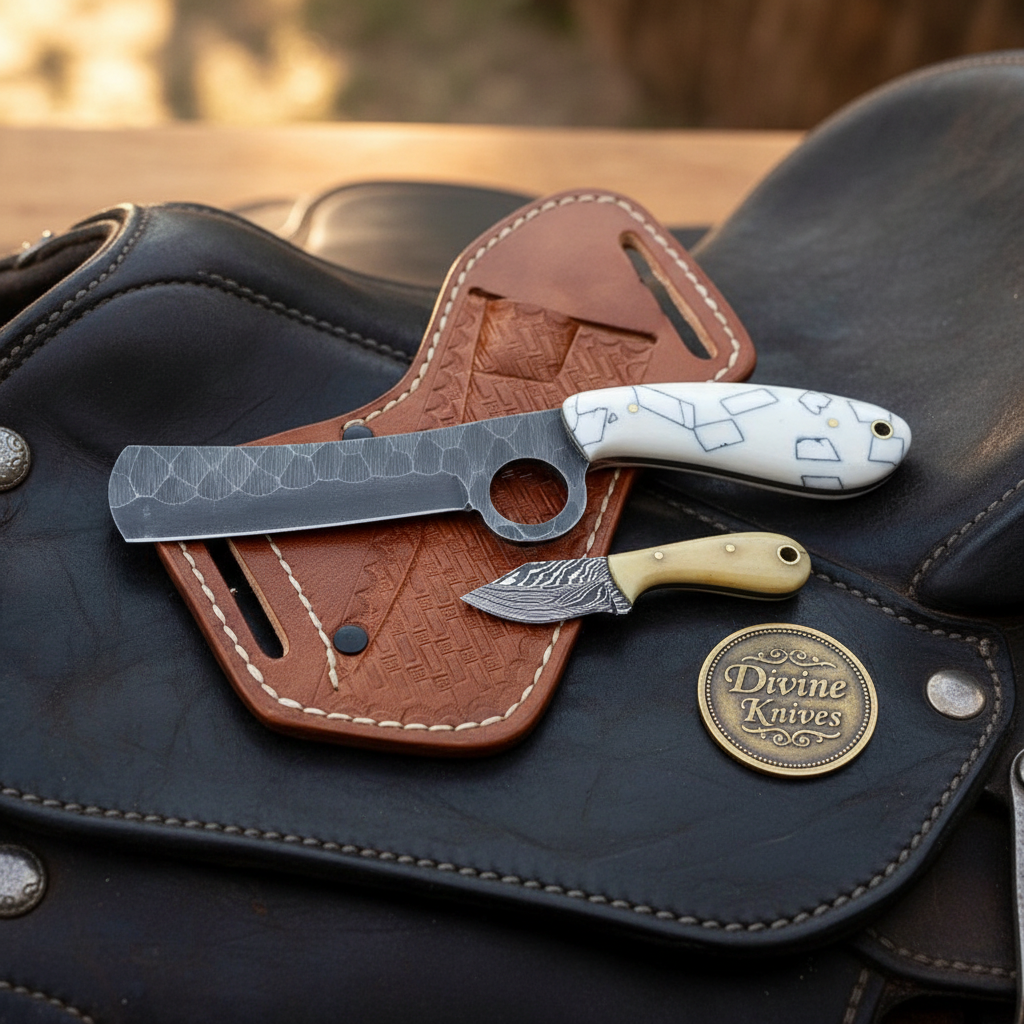 Terrazzo Handle Bull Cutter Knife for by Divine Knives