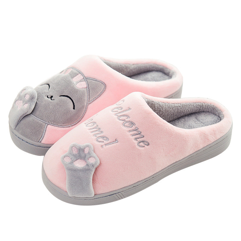 Cute Plush Cat Slippers for Winter Home Wear by The Mississippi Mermaid Mercantile - view 8