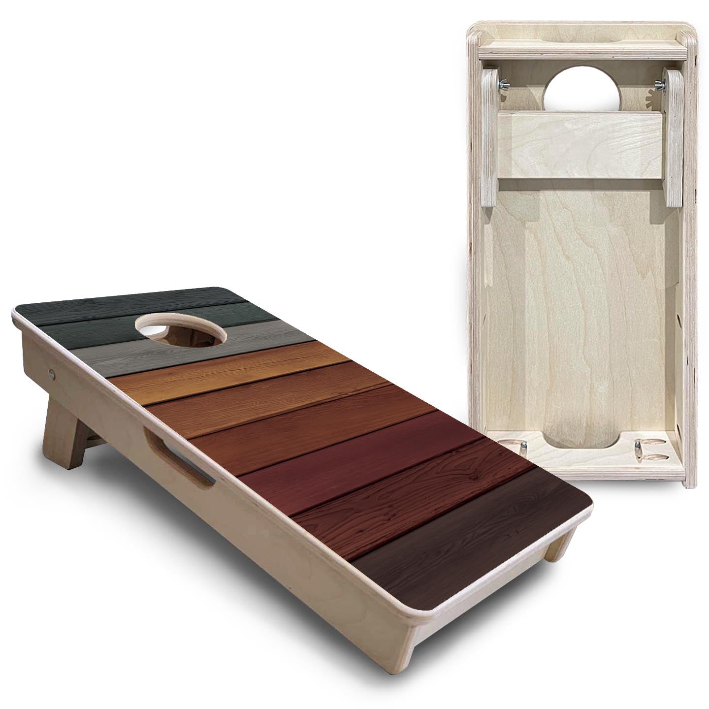 Smoked Timber - Mini or Vacation Size Cornhole Boards by Cornhole Solutions, custom cornhole board detail photo 5