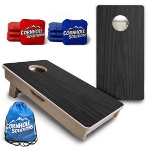 Dark Grey Wood - Mini or Vacation Size Cornhole Boards by Cornhole Solutions, custom cornhole board main product photo