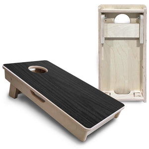 Dark Grey Wood - Mini or Vacation Size Cornhole Boards by Cornhole Solutions, custom cornhole board detail photo 5