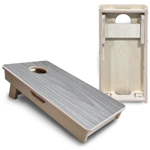 Light Grey Wood - Mini or Vacation Size Cornhole Boards by Cornhole Solutions, custom cornhole board detail photo 5