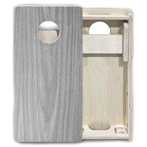 Light Grey Wood - Mini or Vacation Size Cornhole Boards by Cornhole Solutions, custom cornhole board detail photo 6