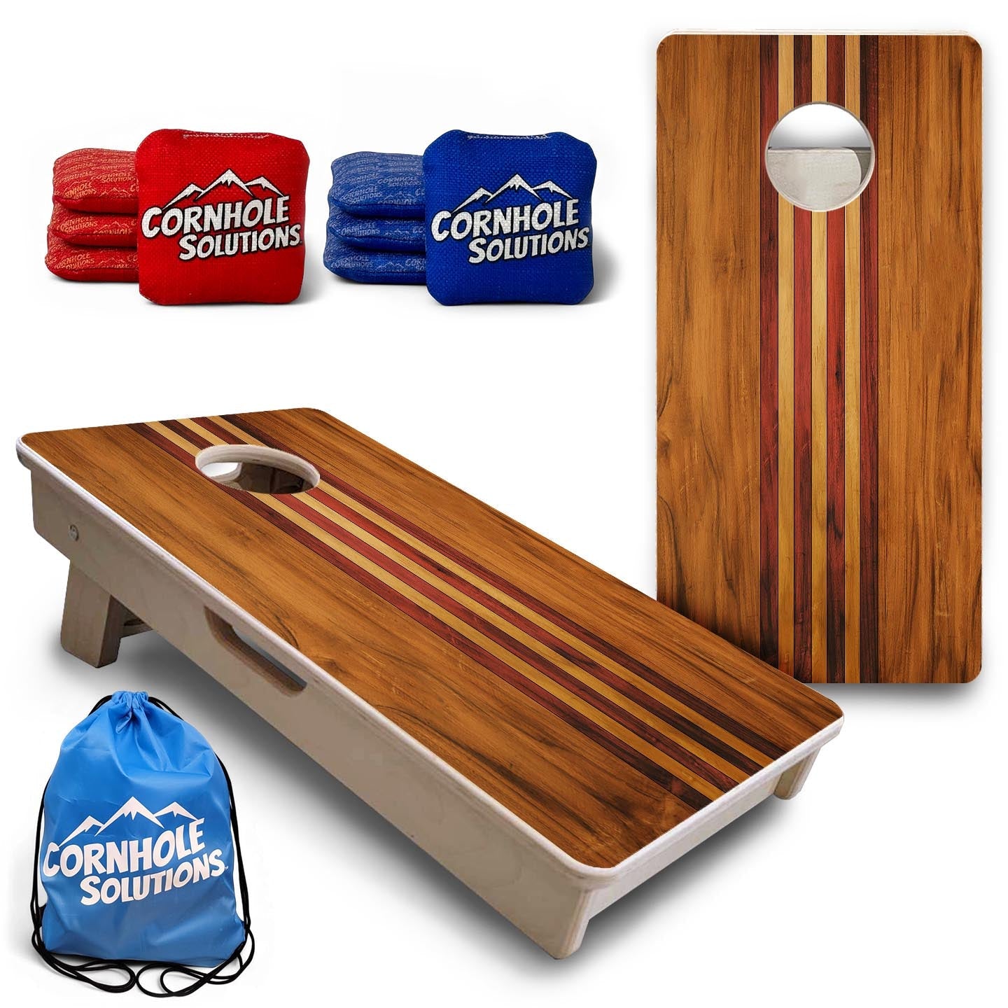 Timberline Stripe - Mini or Vacation Size Cornhole Boards by Cornhole Solutions, custom cornhole board main product photo