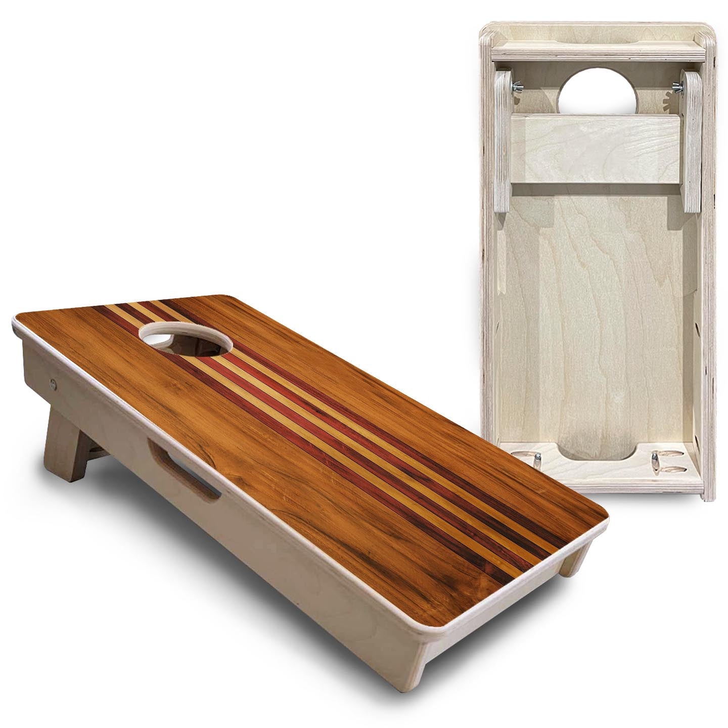 Timberline Stripe - Mini or Vacation Size Cornhole Boards by Cornhole Solutions, custom cornhole board detail photo 5