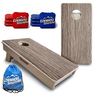 Weathered Oak - Mini or Vacation Size Cornhole Boards by Cornhole Solutions, custom cornhole board main product photo