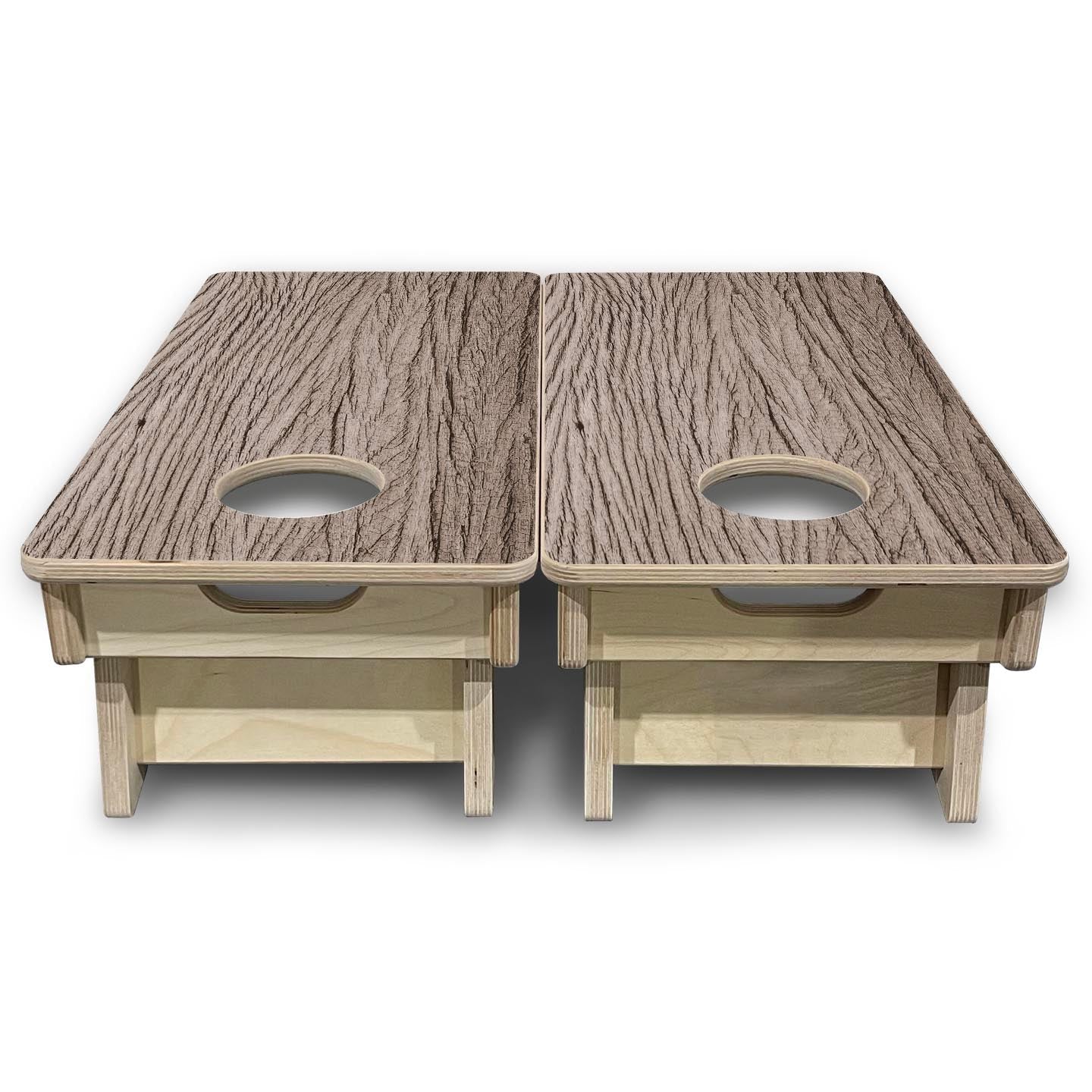 Weathered Oak - Mini or Vacation Size Cornhole Boards by Cornhole Solutions, custom cornhole board detail photo 3