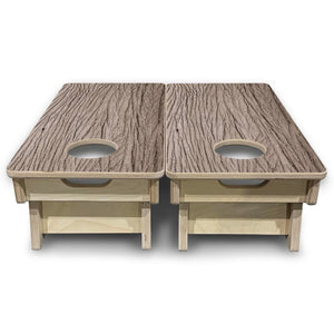 Weathered Oak - Mini or Vacation Size Cornhole Boards by Cornhole Solutions, custom cornhole board detail photo 3