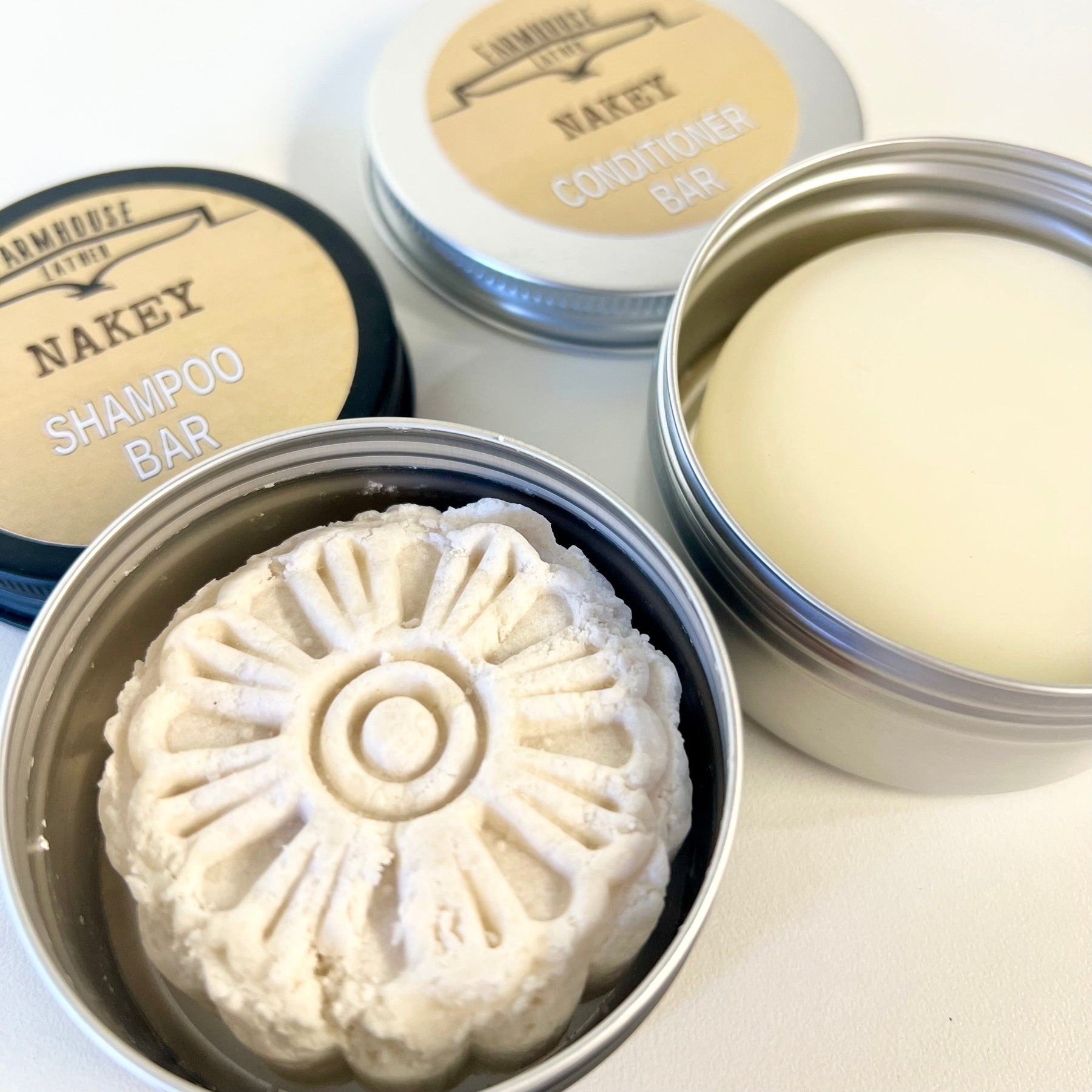 Nakey Shampoo Bar detail view by Farmhouse Lather