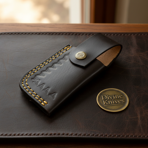 Engraved Brass Bolster Damascus Folder with Turquoise Scales and Sharpening Rod