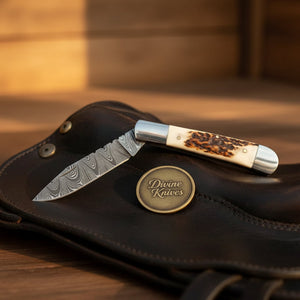 Twist Pattern Stockman Folding Knife by Divine Knives