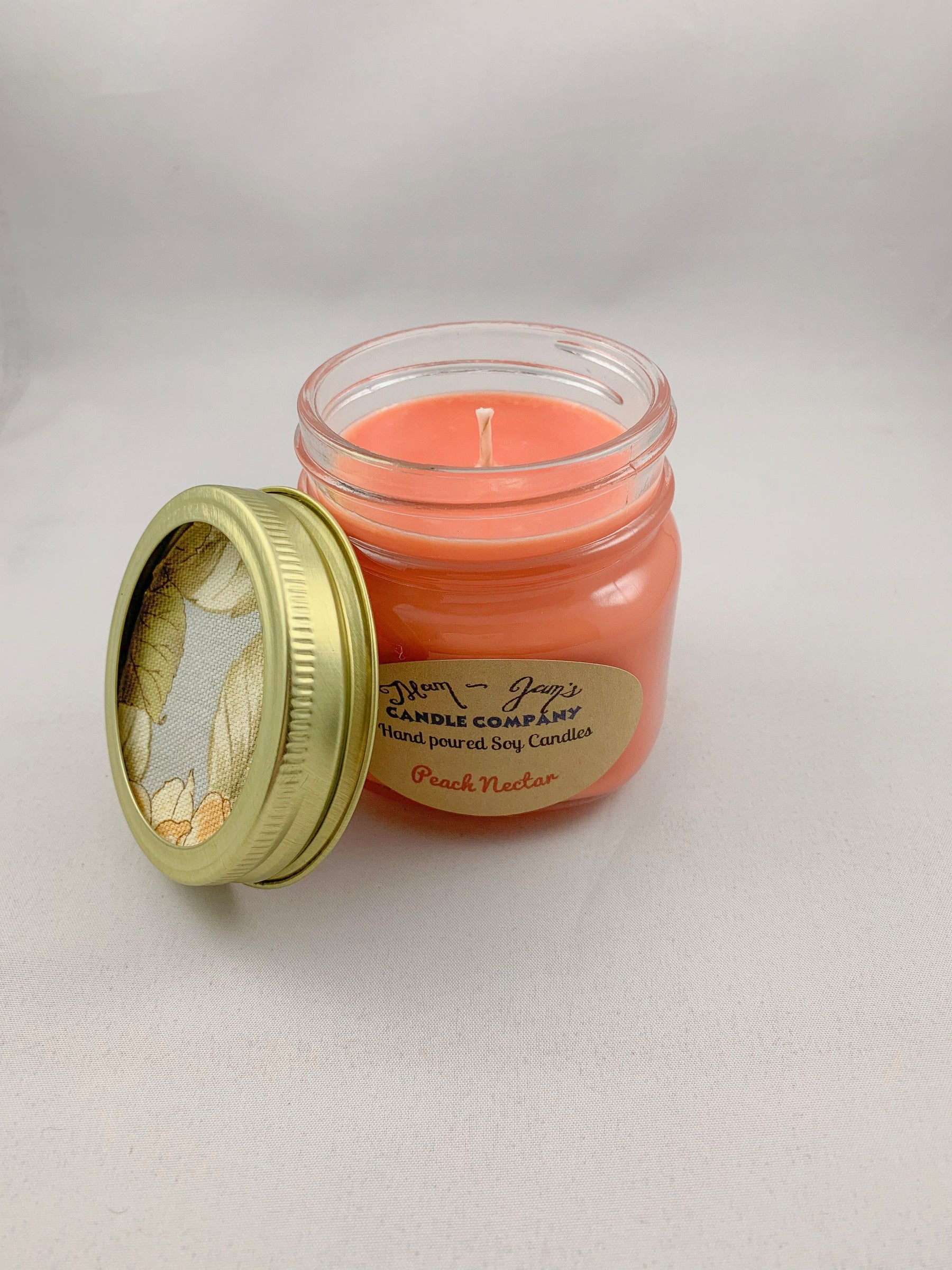 Peach Nectar soy candle and wax melts by Mam Jam’s Candle Company, detail image 2