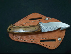 Hand-Forged Rasp Steel Wood Gut Hook Knife product detail, view 5