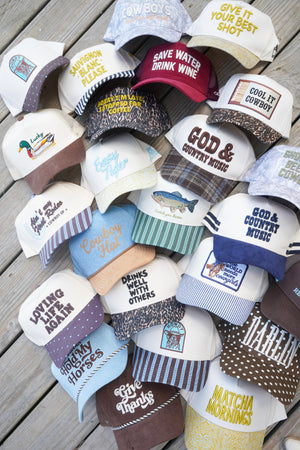 Save Water Drink Wine - Maroon Corduroy Trucker Hat by KenzKustomz — product view 1