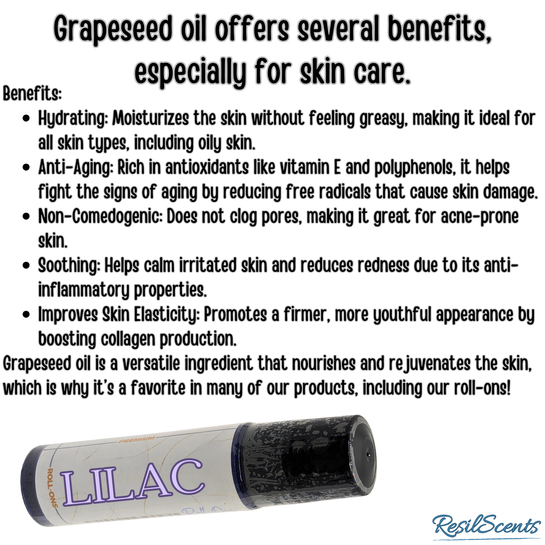Lilac – Roll-On Oil | Soft. Floral. Calming. by ResilScents, natural skincare detail photo 4
