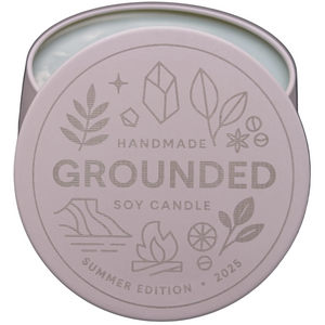 Grounded™ Tranquil Soy Candle | Calm Centered Strength – ResilScents™ by ResilScents, scented candle detail photo 2