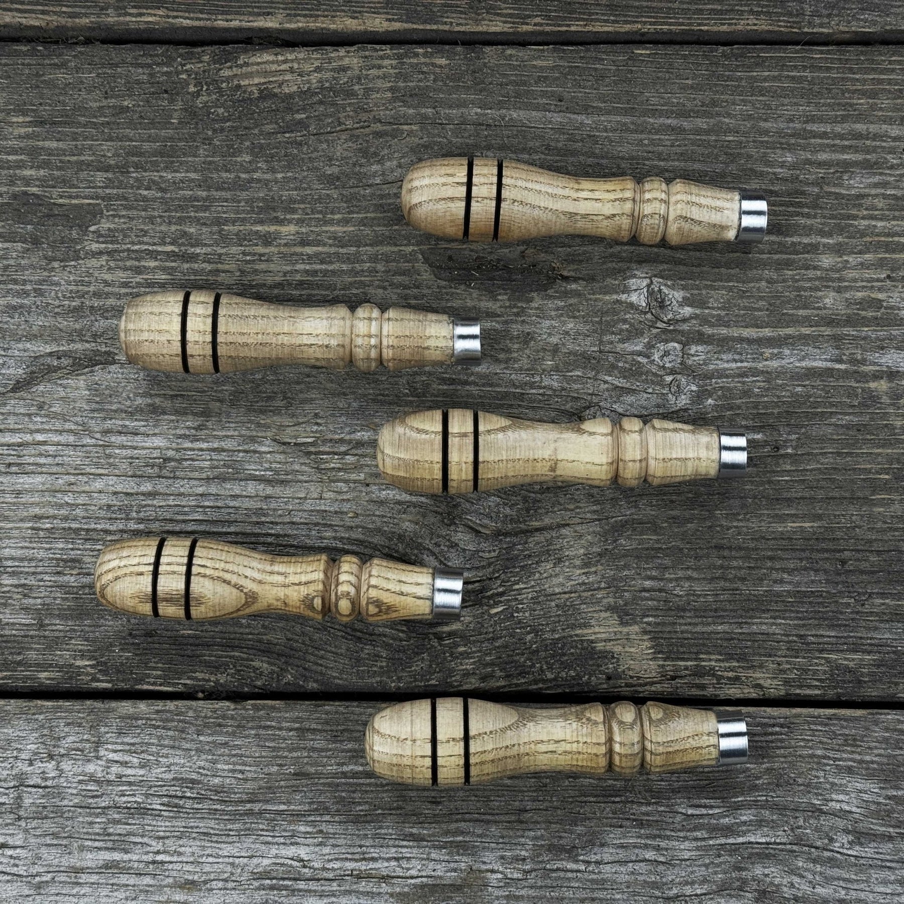 5-Piece Ash Handle Set with Rings detail view by Sharky Forged Steel Tools