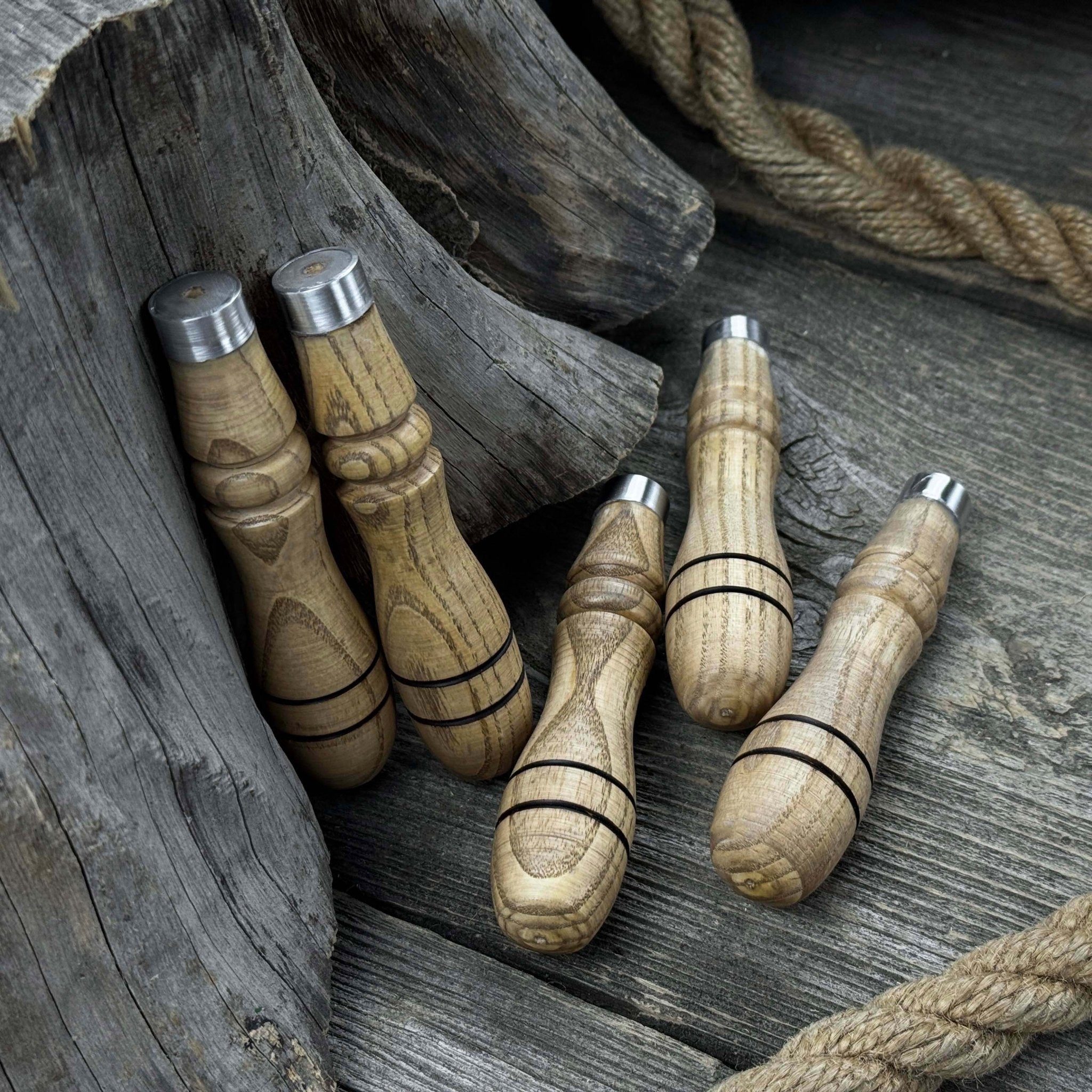 5-Piece Ash Handle Set with Rings by Sharky Forged Steel Tools