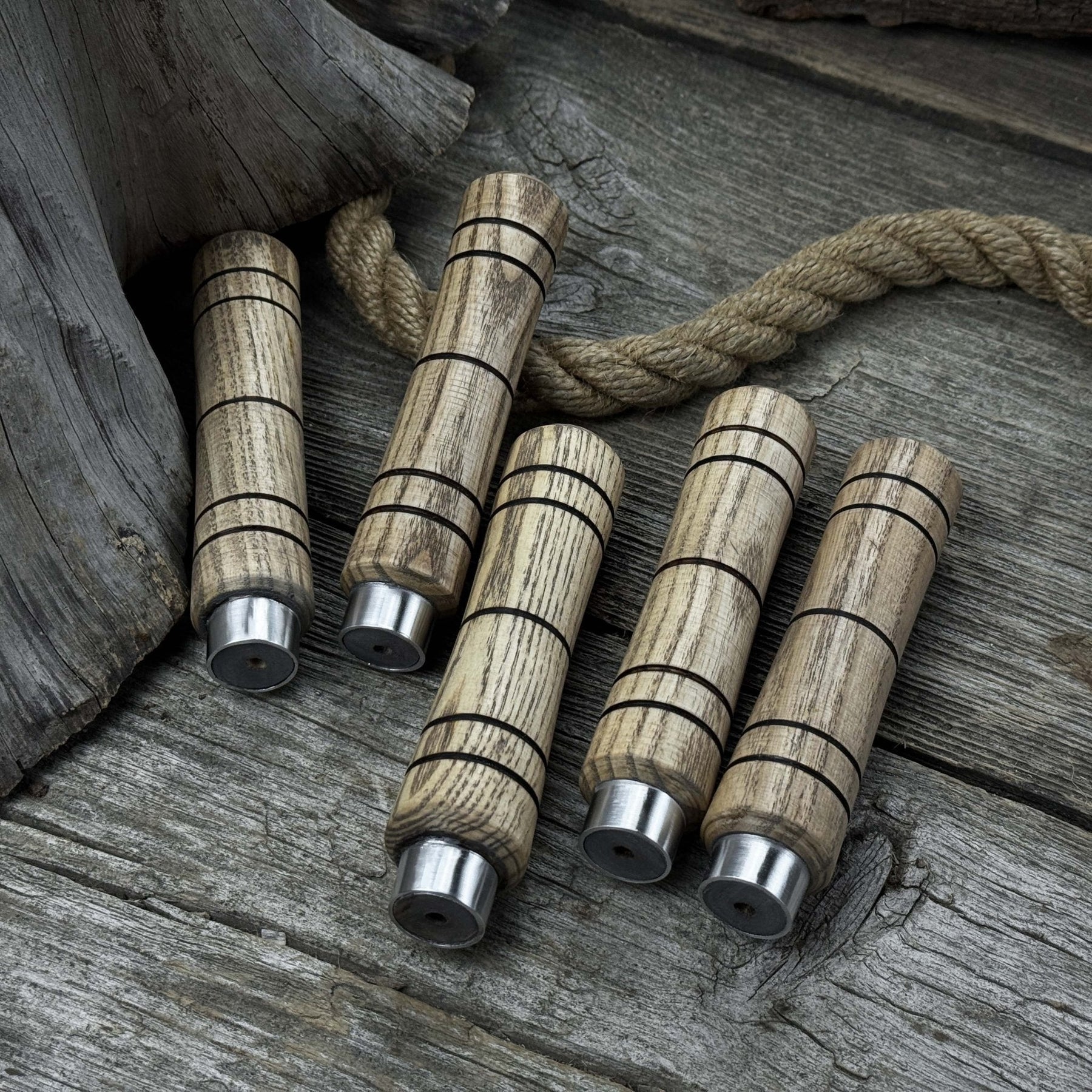 5-Piece Ash Wood Handle Set by Sharky Forged Steel Tools