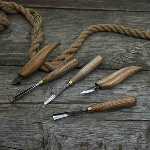 5-Piece Detail Wood Carving Set detail view by Sharky Forged Steel Tools