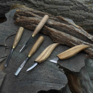 5-Piece Detail Wood Carving Set detail view by Sharky Forged Steel Tools