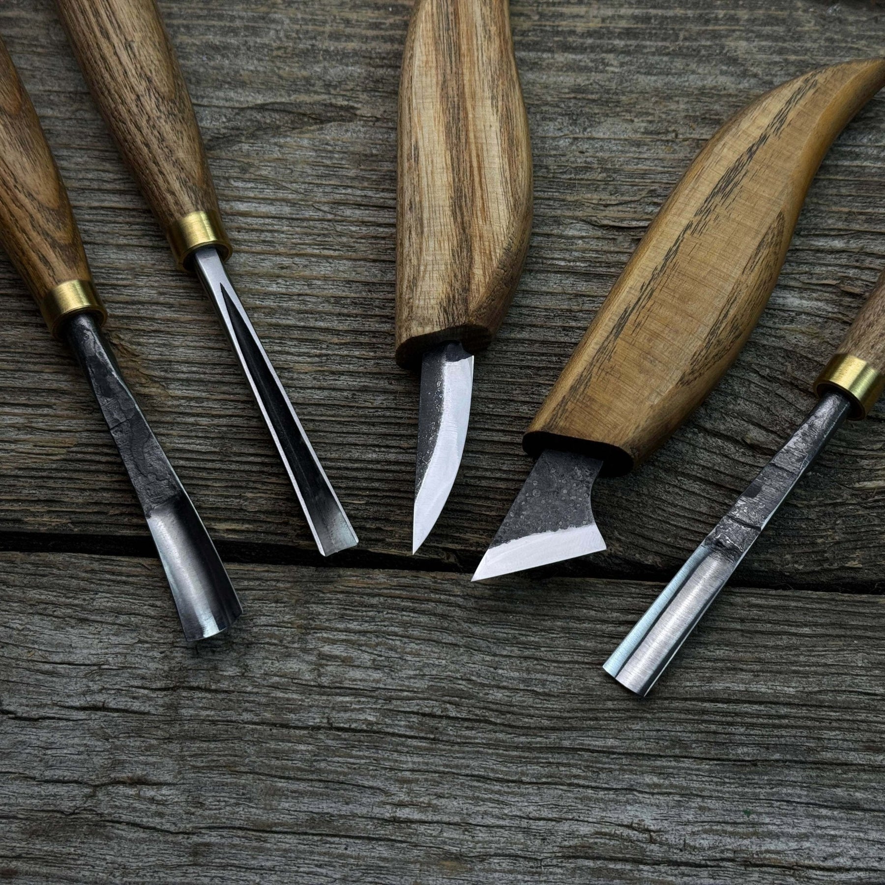 5-Piece Detail Wood Carving Set detail view by Sharky Forged Steel Tools