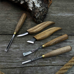 5-Piece Detail Wood Carving Set detail view by Sharky Forged Steel Tools