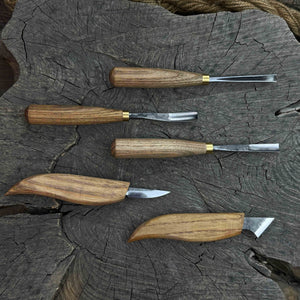 5-Piece Detail Wood Carving Set detail view by Sharky Forged Steel Tools