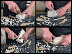 5-Piece Wood Carving Knife Set detail view by Sharky Forged Steel Tools