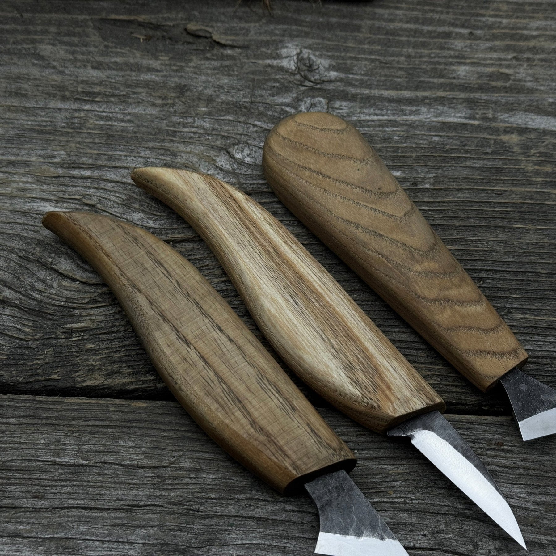 5-Piece Wood Carving Knife Set with Sharpening Board & Leather Case detail view by Sharky Forged Steel Tools