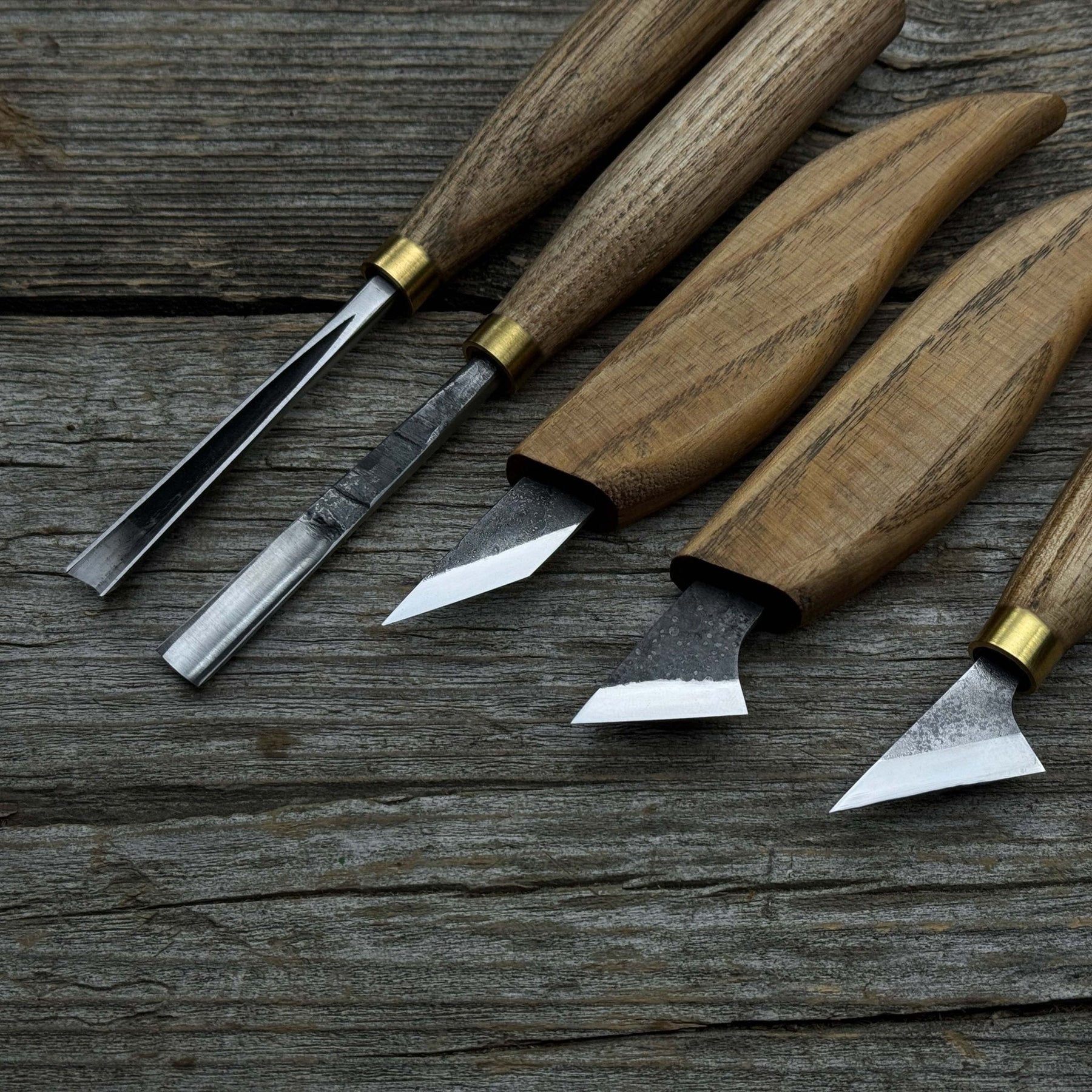 5-Piece Wood Carving Tool Set with Sharpening Board detail view by Sharky Forged Steel Tools