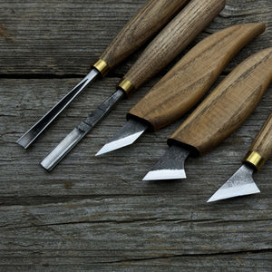5-Piece Wood Carving Tool Set with Sharpening Board detail view by Sharky Forged Steel Tools