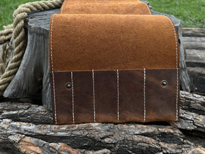5 Pocket Leather Tool Case detail view by Sharky Forged Steel Tools
