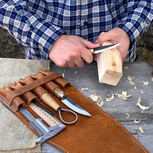 5-Pocket Leather Tool Case detail view by Sharky Forged Steel Tools