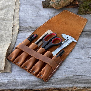 5-Pocket Leather Tool Case by Sharky Forged Steel Tools