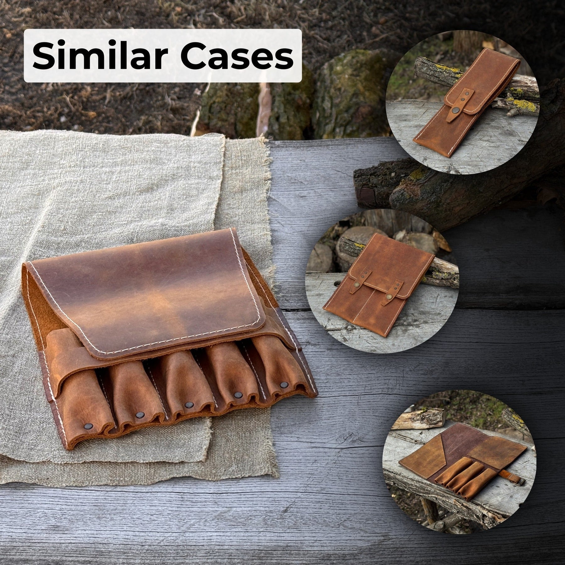 5-Pocket Leather Tool Case detail view by Sharky Forged Steel Tools