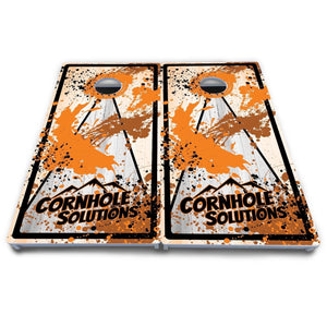 Paint Splatter CS Logo Cornhole Boards - All Weather Series