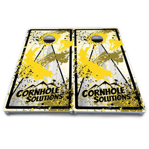 Paint Splatter CS Logo Cornhole Boards - All Weather Series