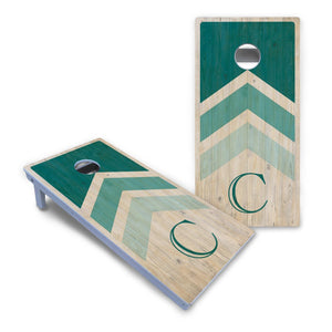 Teal Wedding Arrows Cornhole Boards - All Weather Series